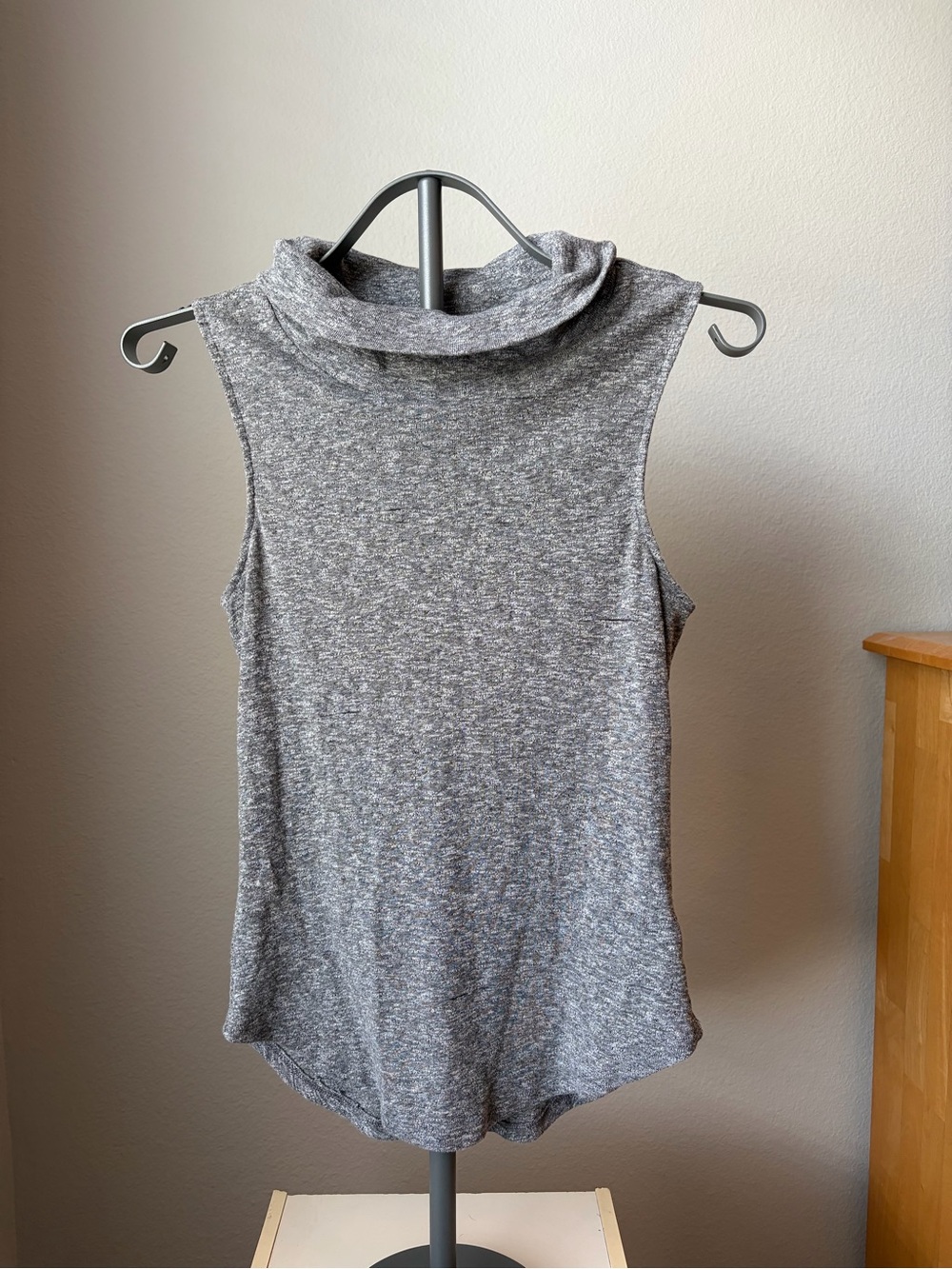 Express Sleeveless Grey Cowl Neck Tank